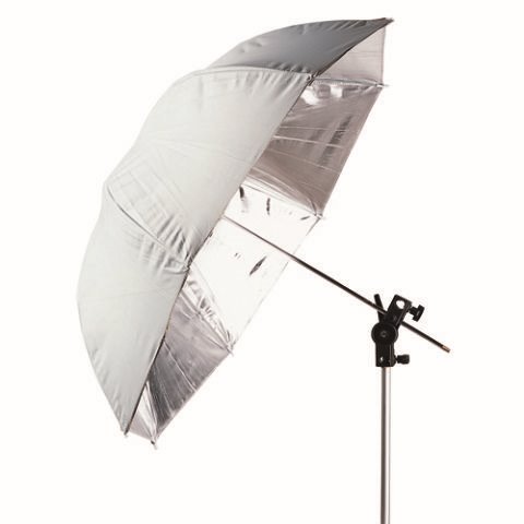 Falcon Jumbo flitsparaplu zilverwit 170 cm AllInn prijs! - Softboxen en paraplu's - Herman Peters Fotografie